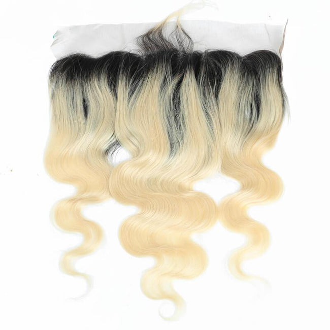 natural black blonde 13x6 Lace Frontal Closure Blonde Brazilian Remy Body Wave Swiss Lace Human Hair