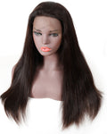 Mybhair Remy 100% Human Hair Straight 360 Lace Frontal Closure Wigs 180 Density