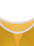 Full Coverage Adjustable Strape Wirefree Workout Bras Yellow