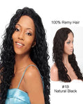 Body Wave 100% Brazilian Remy Hair Human Hair Full Lace Wigs-#1B Natural Black