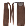 MYBhair #4 120g Brown Human Hair Ponytail Wrap Around Clip In Ponytail Hair Extensions 7