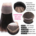 MYBhair Indian Straight 360 Lace Frontal with Baby Hair Remy Human Hair Closure Details