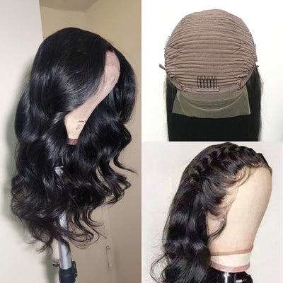 HD Invisible Transparent Swiss Lace Body Wave Lace Frontal Wig