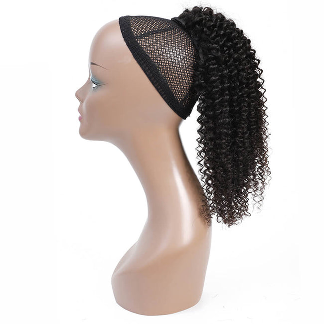 MYBhair Afro Kinky Curly Ponytail Human Hair Remy Brazilian Drawstring Ponytail Extension model