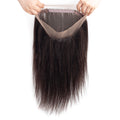 MYBhair Indian Straight 360 Lace Frontal with Baby Hair Remy Human Hair Closure