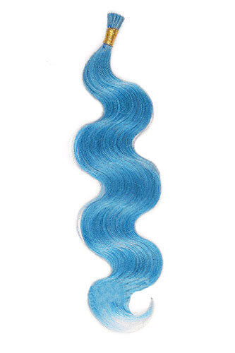Mybhair Blue Body Wave Stick Tip I Tip Keratin Human Hair Extensions 1 strands