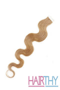 Mybhair Body Wave 100% Remy Hair Tape In Hair Extensions For Thin Hair - 40 pcs #27 Srawberry Blonde show