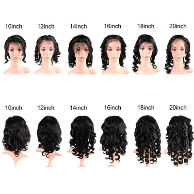 Mybhair Body Wave remy 360 Lace human wigs for women length