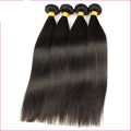 Mybhair Brazilian Virgin Hair Black Straight Weft Human Hair Extension 4 Bundles