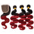1B/Red Black Red Ombre Body Wave Virgin Hair