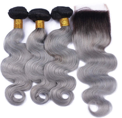 Mybhair Free Part Lace Closure With 3 Bundles Body Wave Human Virgin Hair Weave 1