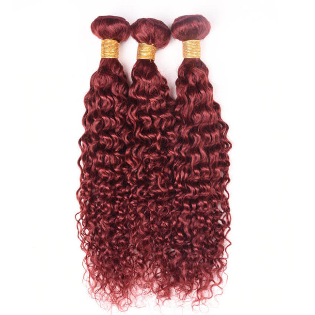 Mybhair Kinky Curly Hair Weft Human Hair Weave Remy Human Hair Extensions 3 Bundles
