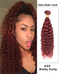 Mybhair Kinky Curly Hair Weft Human Hair Weave Remy Human Hair Extensions