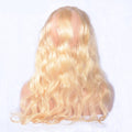 Mybhair Light Blonde Brazilian Remy Hair Body Wave 360 Lace Band Frontal Closure For Black Women Back