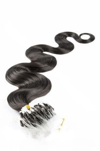 Mybhair Natural Black Body Wave Micro Ring Brazilian Remy Hair Human Hair Extensions