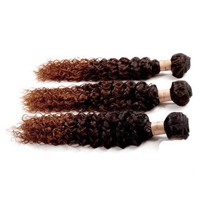 Mybhair Ombre Kinky Curly Brazilian Remy Hair Weave Weft Hair Extensions 3 Bundles