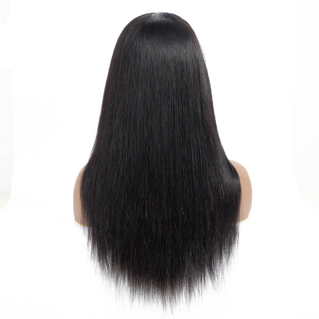 Mybhair Peruvian Straight Pre Plucked 360 Lace Frontal Wig Human Hair For Black Women back