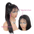 Mybhair Peruvian Straight Pre Plucked 360 Lace Frontal Wig Human Hair For Black Women