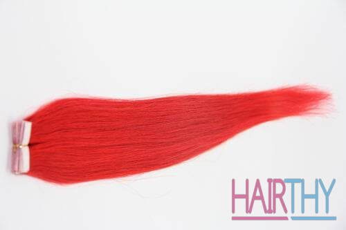 Mybhair Red Tape in Straight Remy Hair Human Hair Extensions For Thin Hair-40 Pieces 100g 1