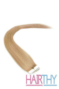 Mybhair Straight 100% Remy Real Hair Tape In Hair Extensions for Thin Hair-40 pcs #27 Srawberry Blonde 2