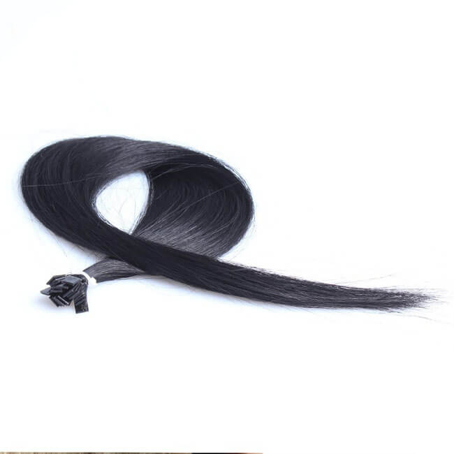 Straight Flat Tip Brazilian Remy Hair Flat Pre Bonded Hair Extensions