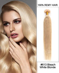 Mybhair #613 Ash Blonde Straight U Tip Keratin Fusion 100% Brazilian Remy Human Hair Extensions