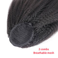 Kinky Curly Ponytail 2 combs breathable mesh