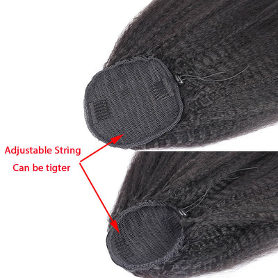 Kinky Curly ponytail adjustable string can be tigter