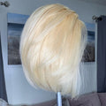 MYB 13A 13x6 Lace Frontal Straight Blonde Bob Wig Human Hair 1