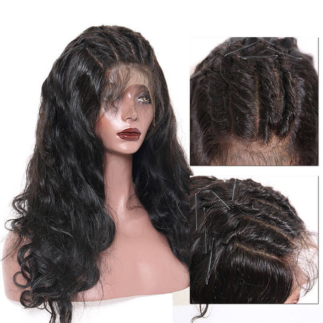 MYB 13A 360 Lace Frontal Wig Body Wave 150% Density Virgin Human Hair details