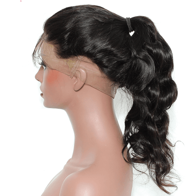 MYB 13A 360 Lace Frontal Wig Body Wave 150% Density Virgin Human Hair side show