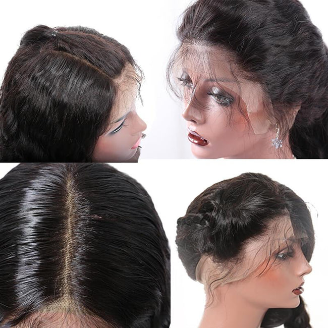 MYB 13A Deep wave 360 Frontal  Wig 150% Density Virgin Human Hair details 2