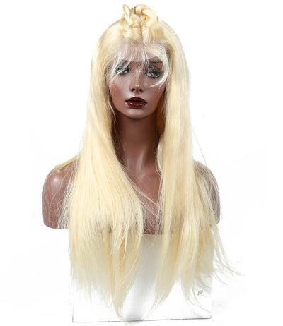 MYB #613 Blonde 13A 360 Lace Frontal Wig Straight 180% Density Virgin Human Hair