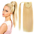MYB Blench Blonde Straight Clip In Ponytail Hair Extension Wrap On Hair Piece 7