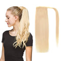 MYB Blench Blonde Straight Clip In Ponytail Hair Extension Wrap On Hair Piece