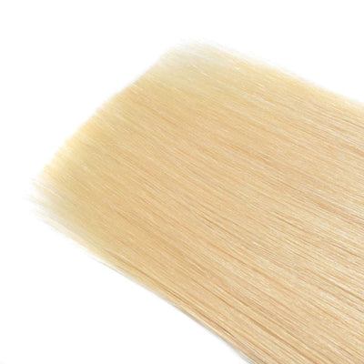 MYB Blench Blonde Straight Clip In Ponytail Hair Extension Wrap On Hair Piece end