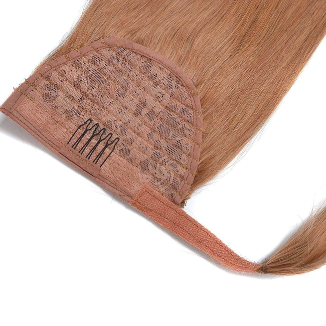 MYB Chestnut Brown Human Wrap Clip-in Ponytail Hairpieces Hair Extension 3