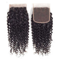 MYBhair Deep Curly Natural Black 4x4 Lace Closure Virgin Human Hair