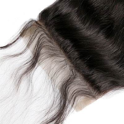 MYBhair HD Transparent Invisible Thin Lace 5x5 Lace Closure Brazilian Virgin Hair with Baby Hair