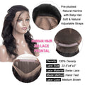 MYBhair Malaysian Body Wave Pre Plucked 360 Lace Frontal Remy Human Hair Closure 5