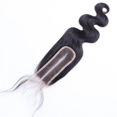 MYBhair Natural Black 2x6 Lace Closure Brazilian Virgin Body Wave Hair 2