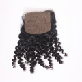MYBhair Natural Black 4x4 Silk Base Closure Brazilian Virgin Kinky Curly Human Hair