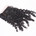 MYBhair Natural Black 4x4 Silk Base Closure Brazilian Virgin Kinky Curly Human Hair 1