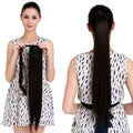 MYBhair Off Black Real Human hair clip in ponytail Hair Extensions For Short Hair