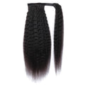 MYBhair Remy Brazilian Kinky Straight Hair Wrap Around Ponytail Human Hair Extensions 6