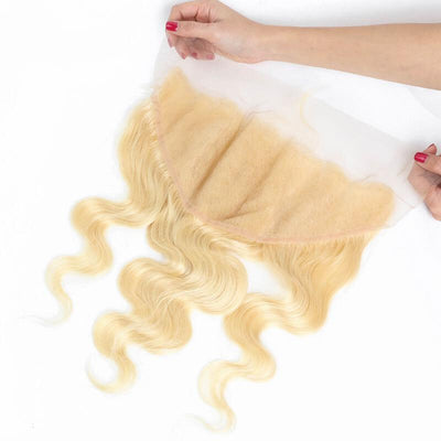 13x6 Lace Frontal Closure Blonde Brazilian Remy Body Wave Swiss Lace Human Hair