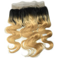 Ombre Brazilian Remy Hair Body Wave 360 Lace Band Frontal Closure For Black Women