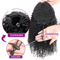 MYBhair Afro Kinky Curly Ponytail Human Hair Remy Brazilian Drawstring Ponytail Extension Details