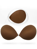 Adhesive Push-up Reusable Self Silicone Bra Coffee Brown - WingsLove