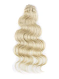 Mybhair Ash Blonde Body Wave 100% Remy Hair Huaman Clip in Extensions -7pcs #60